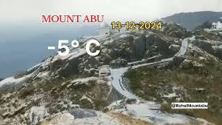 Mount Abu Snowfall 13-12-2024।  माउंट आबू में हुई बर्फबारी ️ SnowFall ️