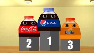 Pepsi, Cola And Fanta Take Part In Survival Competition | Nextbots Garry's Mod