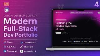 Code a Modern Dev Portfolio with Next.js, Typescript, Tailwind, Shadcn & Aceternity UI Pt. 4