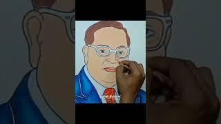 Dr BR Ambedkar jayanti drawing : Tutorial #shorts #jaibhim #brambedkar #drawing #art