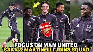 BREAKING; Saka & Martinelli JOINS squad ahead of Man United trip COYG 