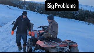 Big problems from the snow#farm #farming #sheep #cows #irish #ireland #tractors #lambs #dogs