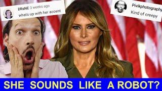 Reacting to MELANIA TRUMP speaking English