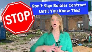 Florida New Construction Builder Contracts | What to be AWARE of before you Sign!