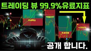 트레이딩 뷰 99.9%승률 압도적1위 유료지표 무료사용 방법 공개합니다