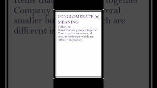 #39 #conglomerate #learn #word a #day #ielts #ieltsvocabulary #shorts