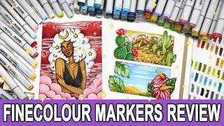 Finecolour Markers Review 72 Set | Unboxing | Tests | 3 Drawings