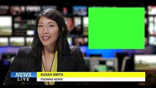 4K Green Screen | News, Presenter, Recording, Live | Free Stock Video Footage