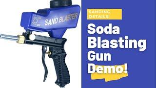 SODA BLASTER GUN DEMONSTRATION! (SANDING ORNATE FURNITURE)