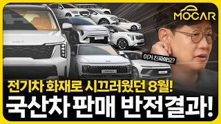 8월 국산차 판매 순위! 전기차 오히려 급증?...중국산차가 판매 1등?