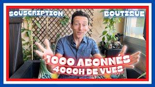 1000 ABONNÉS YOUTUBE - 4000 HEURES DE VISIONNAGE YOUTUBE