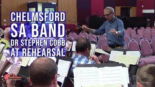 Chelmsford SA Band - Dr Stephen Cobb at Rehearsal 08 06 2023  "To regions fair" (Bearcroft)