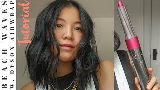 EASIEST BEACH WAVES for SHORT HAIR | DAMP HAIRSTYLE with DYSON AIRWRAP