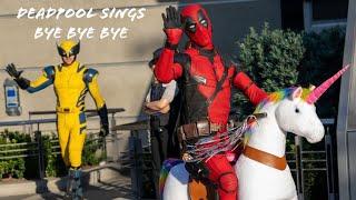 Deadpool Sings Bye Bye Bye at Avengers Campus