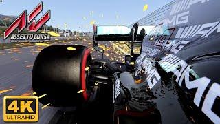 (4K) F1 2021 Assetto Corsa - Realistic Suspension Movement -  Amazing Sparks!!