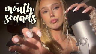 ASMR my favorite MOUTH SOUNDS ~ hand movements, spoolie sounds etc.