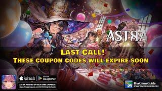 Last Call! These Coupon Codes will expire Soon! 6,600 Starstones and more! | ASTRA: Knights of Veda