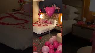 Romantic room decoration for wife| romantic room decoration| romantic decoration for birthday