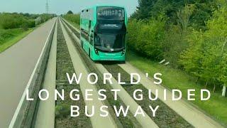 Guided Busway in Cambridge, England (A comfortable Journey)