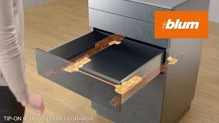 TIP-ON BLUMOTION for LEGRABOX: Mechanical opening support system combined with soft close | Blum