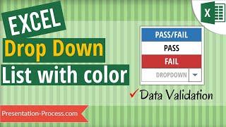 Create Drop Down List in Excel with Color  (Data Validation)