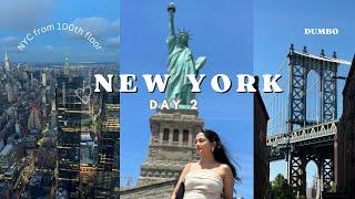 NYC vlog: Ferry to Ellis and Liberty Island, walking the Brooklyn bridge, City View, food and more