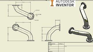 Autodesk Inventor Tutorial for Beginners - Curve Pipe - Practice Part