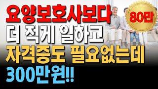 요양보호사보다 편하고 더 버는 | 50대 60대 70대 중년 일자리 또 찾았습니다 | 무료 교육