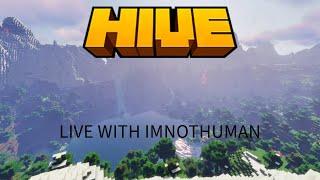 PLAYING MINECRAFT HIVE LIVE (With viewers and friends)