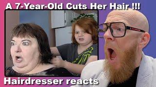 A 7-Year-Old Cuts Her Hair… and the Result Is SHOCKING! !!! Hairdresser reacts