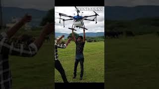 10 litres agriculture spraying drone hand landing 