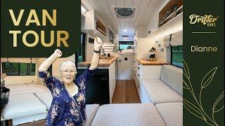 Retirement Van Tour | Diane’s Custom Drifter Build with Tetra Shower & Guest Bed