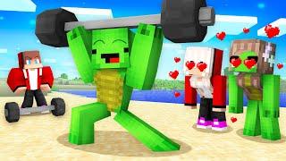 JJ STRONG vs Mikey LOVE Summer Vacation - Maizen Minecraft Animation