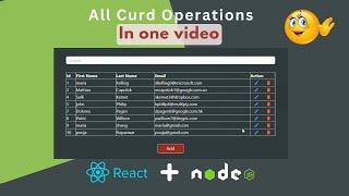 All curd operations| React.js for frontend | node.js for backend