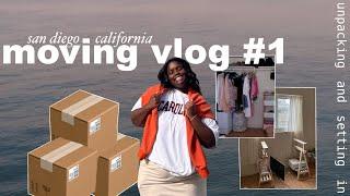 moving to san diego california vlog | organizing, decluttering, and exploring  (moving diaries 1)