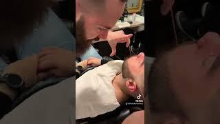 Thread beard trim! #barber #barbershop #prague #haircut #taperfade #barber #beard #emotions
