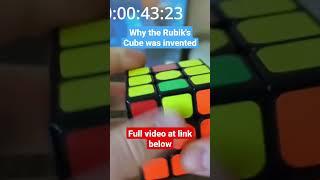 ever wonder why the Rubik's Cube was invented? #rubikscube #cubing #history #historymemes