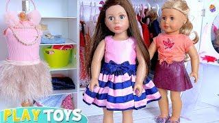 American Girl Baby Dolls Dress up in Bedroom! Play Toys adventure