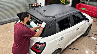 New Maruti Suzuki Swift Rooftop Wrapped In Matte Black @VwrapsSikar