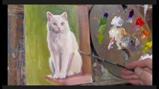 How to Paint a White Cat REAL TIME VERSION