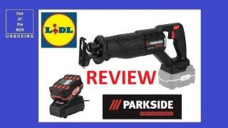Parkside Performance Cordless Sabre Saw 20V PSSAP 20-Li B2 REVIEW (Lidl 20V 120W 4.5A 21.5V 72Wh)