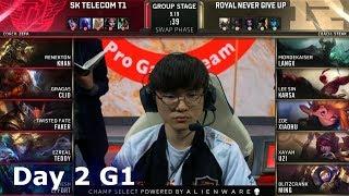 SKT vs RNG | Day 2 S9 LoL Worlds 2019 Group Stage | SK Telecom T1 vs Royal Never Give Up