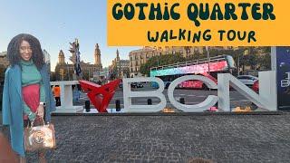 Walking tour of the  gothic quarter in barcelona spain