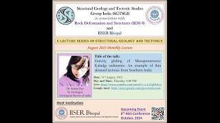 RDS Monthly Lecture (August 2023) - by Dr. Sohini Das