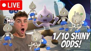 1/10 SHINY ODDS - Tyrogue Hatch Day in Pokemon Go LIVE!