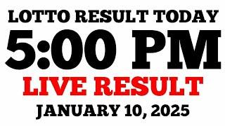 Lotto Result Today 5PM Draw January 10, 2025 PCSO LIVE Result