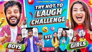 TRY NOT TO LAUGH CHALLENGE BOYS VS GORLS || Shivam Dikro || Lokesh Bhardwaj || Aashish Bhardwaj