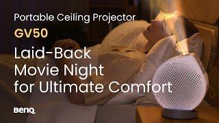 BenQ GV50 Portable Ceiling Projector for Laid-Back Movie Night