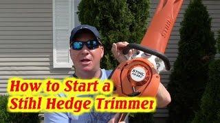 How to Start a Stihl HS 56C Gas Hedge Trimmer -Easy2Start Technology