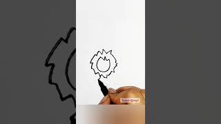 Easy and simple drawing | Easy lion drawing | lion art #shorts